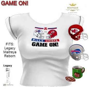 Second Life Marketplace - Buffalo Bills vs Kansas City Chiefs WHT CUFF